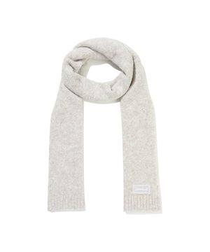 우먼 클로버하트 와이드 부클 머플러 Gray