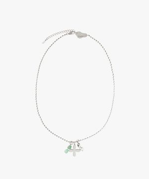 레이어드 펜던트 오벌 체인 목걸이 : RioAN075