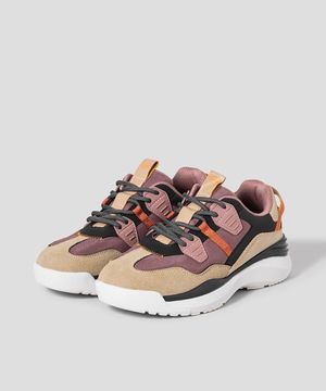 (WOMEN) 경량 아웃솔 배색 스니커즈  핑크 (HH59K2S11X)