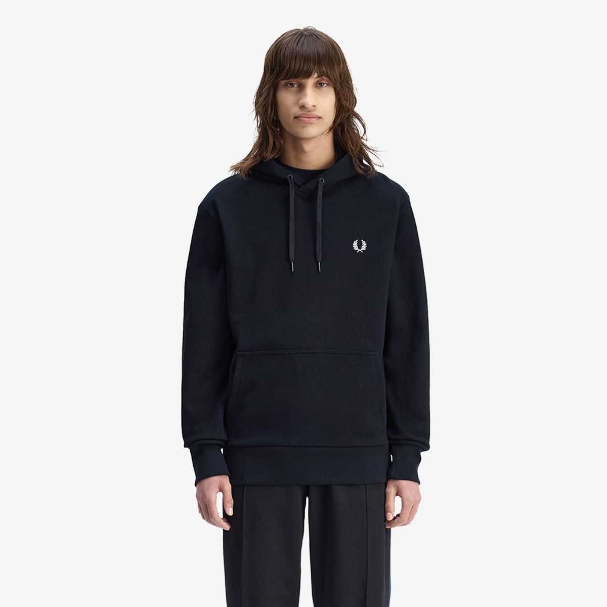 프레드페리(FRED PERRY) [Sport] 모노그램 후드 스웻셔츠 - 네이비 AFPM2531758-795