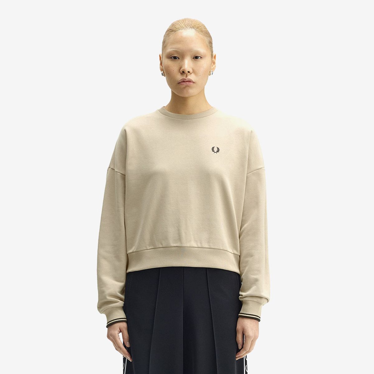 프레드페리(FRED PERRY) [Womens] 팁 스웻셔츠 - 웜 오트 AFPF2531148-Z19