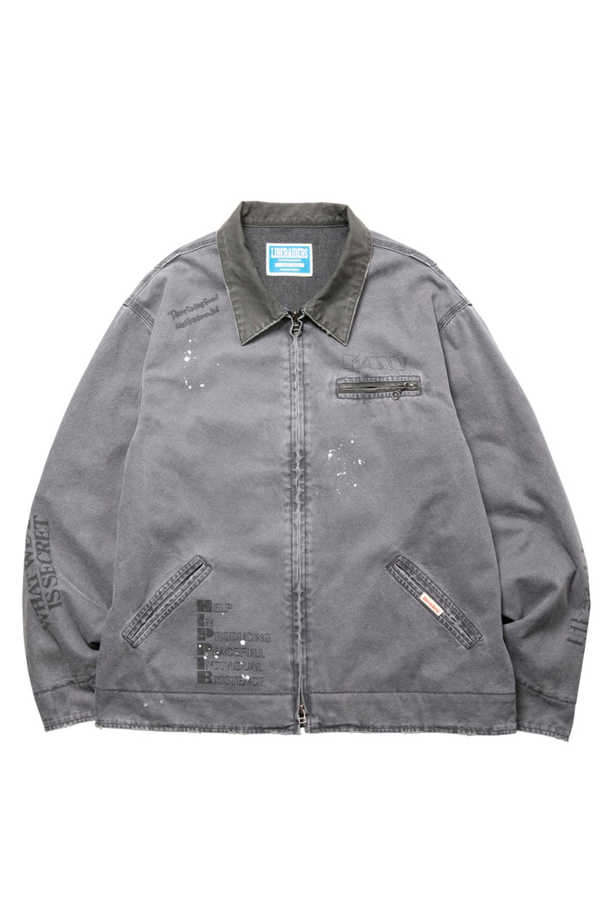 찬스클로딩(CHANCE CLOTHING) GARMENT DYED WORK JACKET - BLACK
