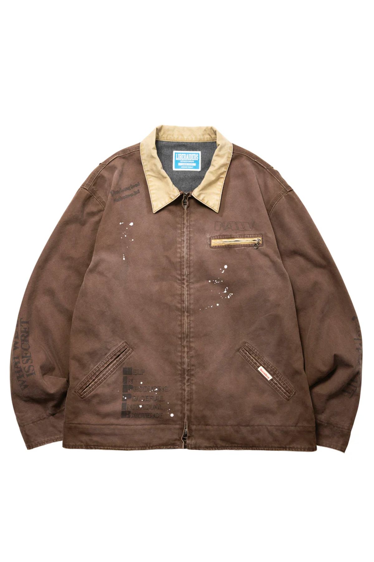 찬스클로딩(CHANCE CLOTHING) GARMENT DYED WORK JACKET - BROWN