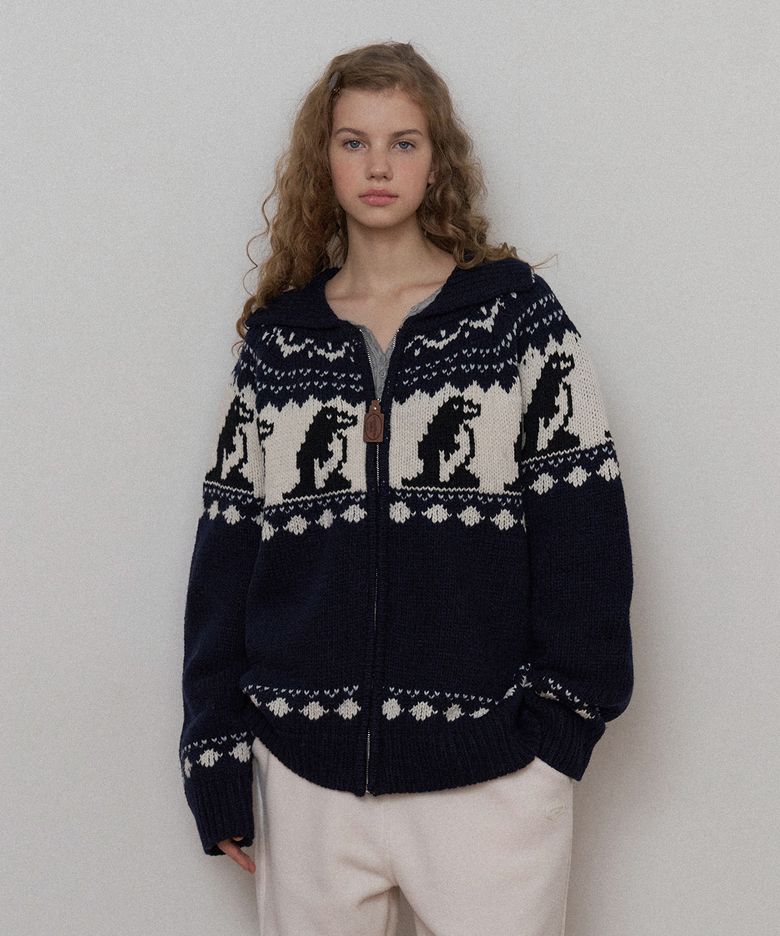 Penguin Cowhichan Zip-Up - Navy