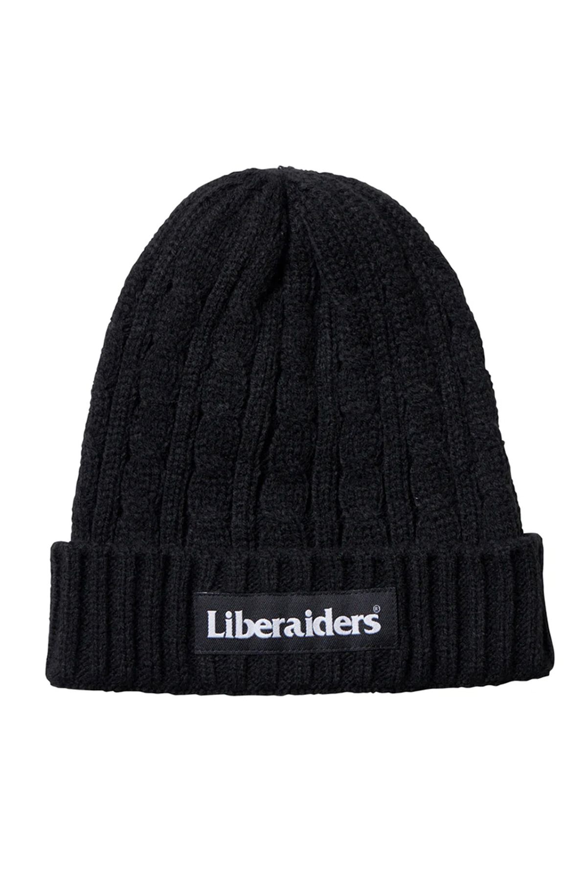 찬스클로딩(CHANCE CLOTHING) CABLE KNIT CAP - BLACK