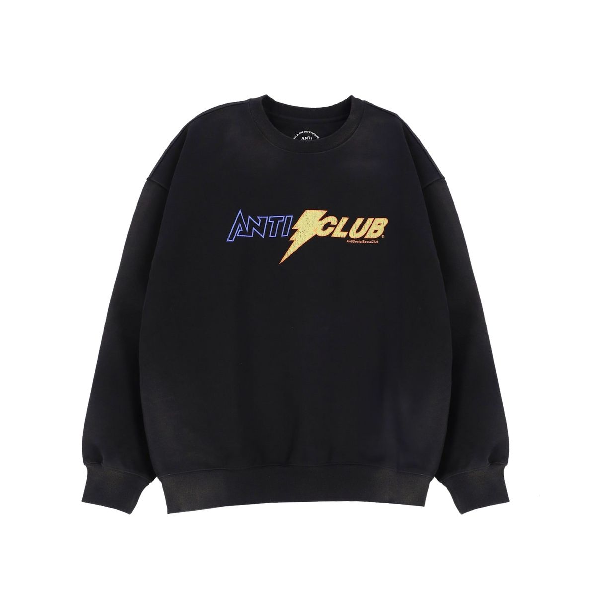 안티 소셜 소셜 클럽(ANTI SOCIAL SOCIAL CLUB) 빈티지 썬더 크루넥 블랙