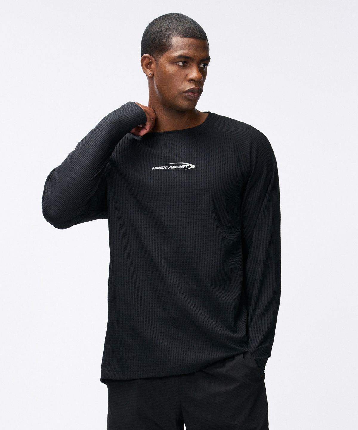 에이치덱스(HDEX) 어시스트 와플 퍼포먼스 롱 슬리브 (Black)