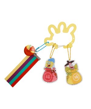 스폰지밥&뚱이 복조리 카라비너 키링