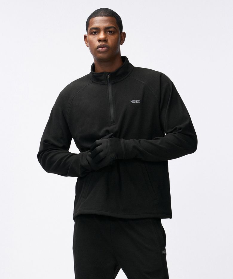 웜히트 이지 하프 집업 (Black)