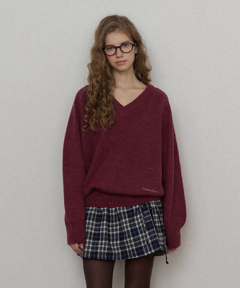 Check Button Layered Skirt - Navy