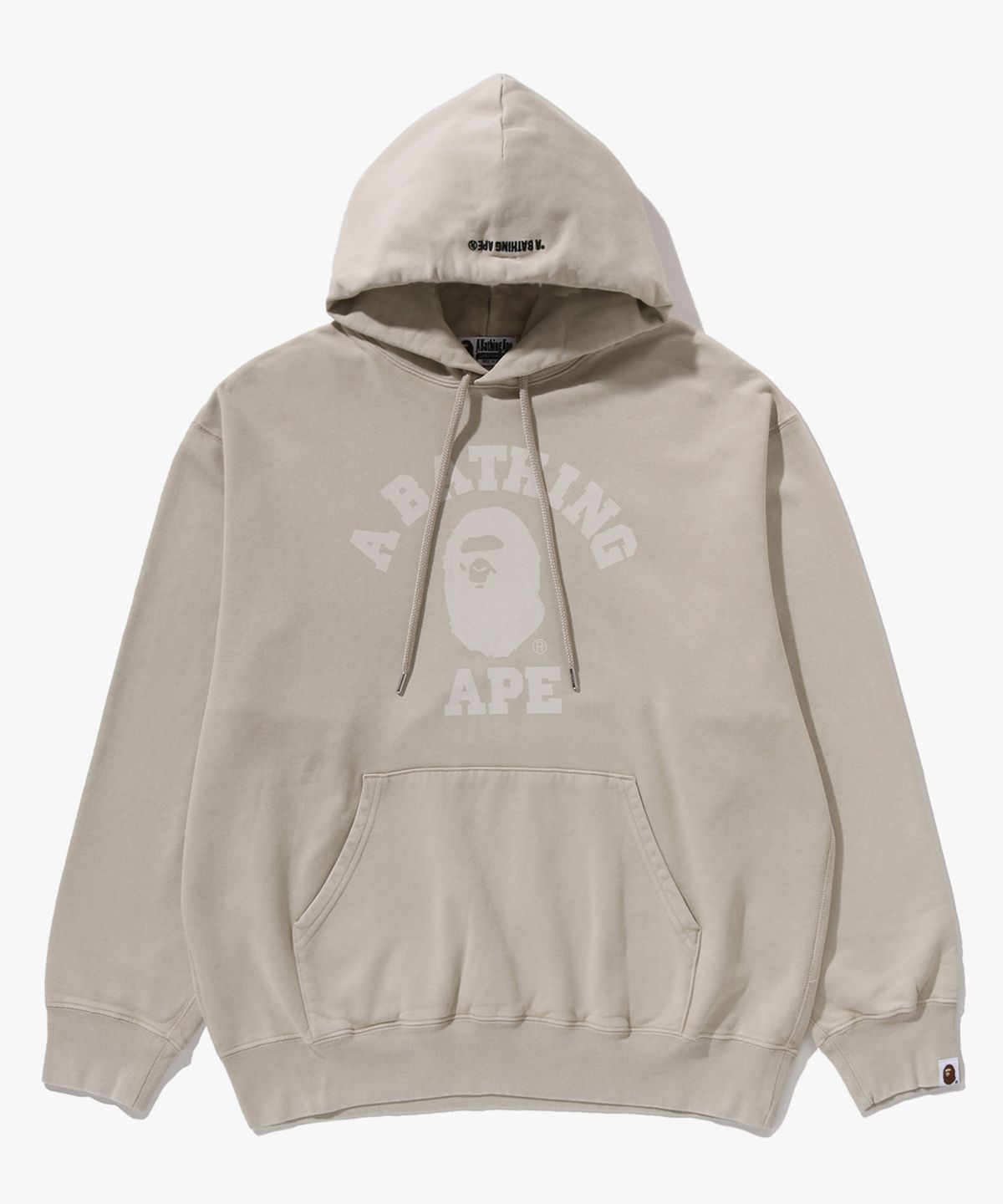베이프(BAPE) 가먼트 다이 콜리지 풀오버 후드(M) BEIGE