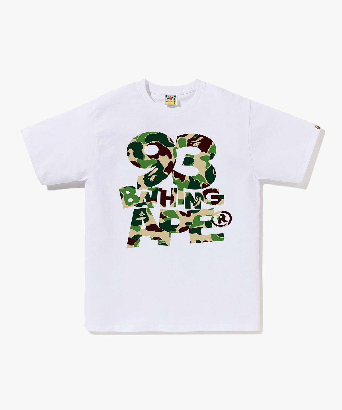 베이프(BAPE) ABC 카모 93 BATHING APE 티셔츠(M) WHITE/GREEN
