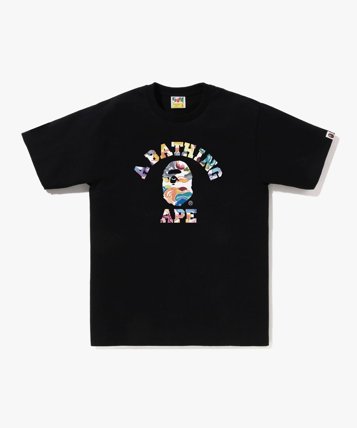 베이프(BAPE) 아트 카모 콜리지 티셔츠(M) BLACK