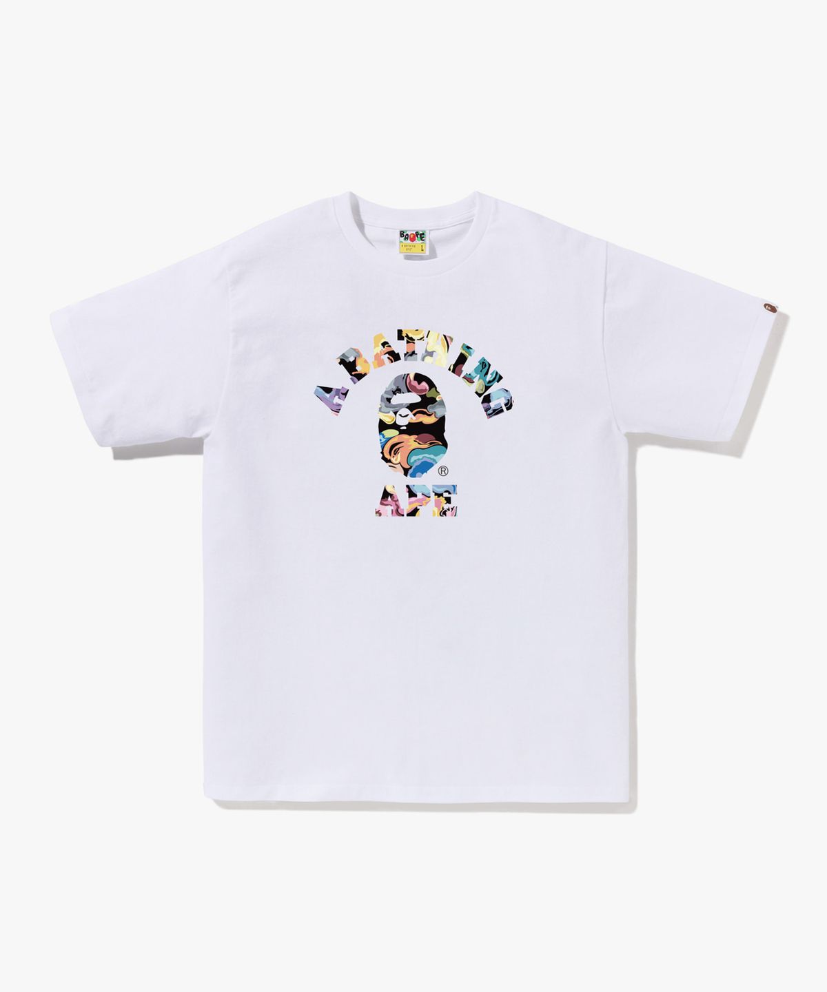 베이프(BAPE) 아트 카모 콜리지 티셔츠(M) WHITE