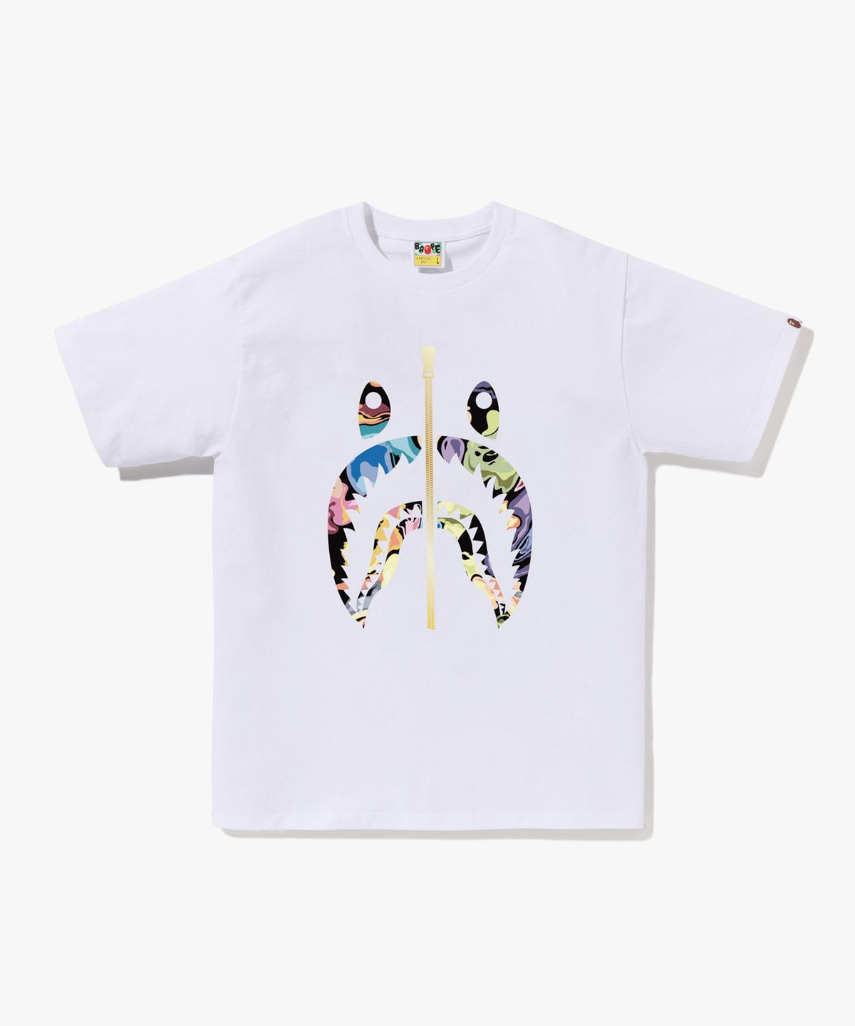 베이프(BAPE) 아트 카모 샤크 티셔츠(M) WHITE