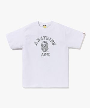 와일드 레오파드 패턴 콜리지 티셔츠(M) WHITE/GRAY