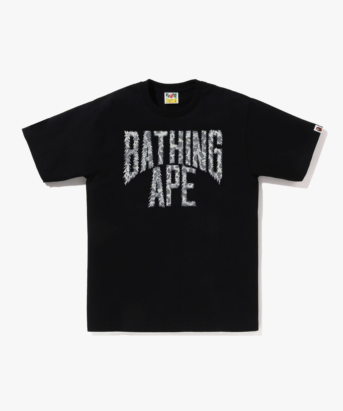 베이프(BAPE) 와일드 레오파드 패턴 NYC 로고 티셔츠(M) BLACK/GRAY