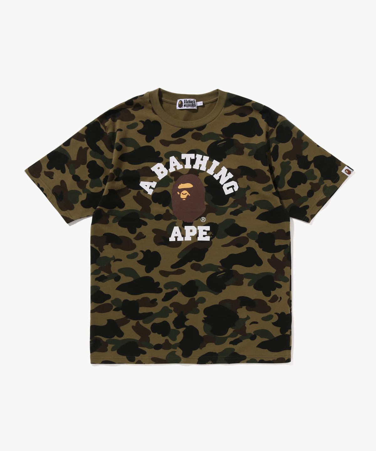 베이프(BAPE) 퍼스트 카모 콜리지 티셔츠(M) GREEN