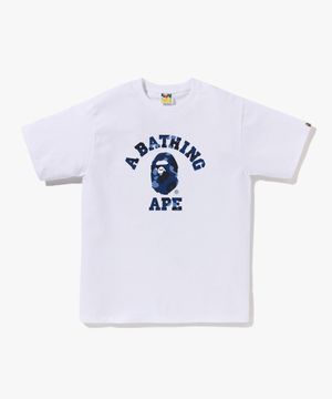 컬러 카모 콜리지 티셔츠(M) WHITE/NAVY