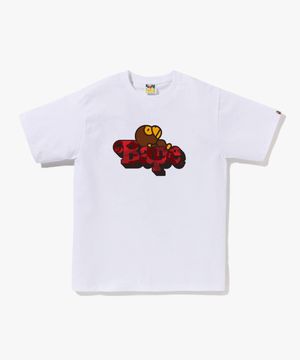 컬러 카모 마일로 온 베이프 티셔츠(M) WHITE/RED