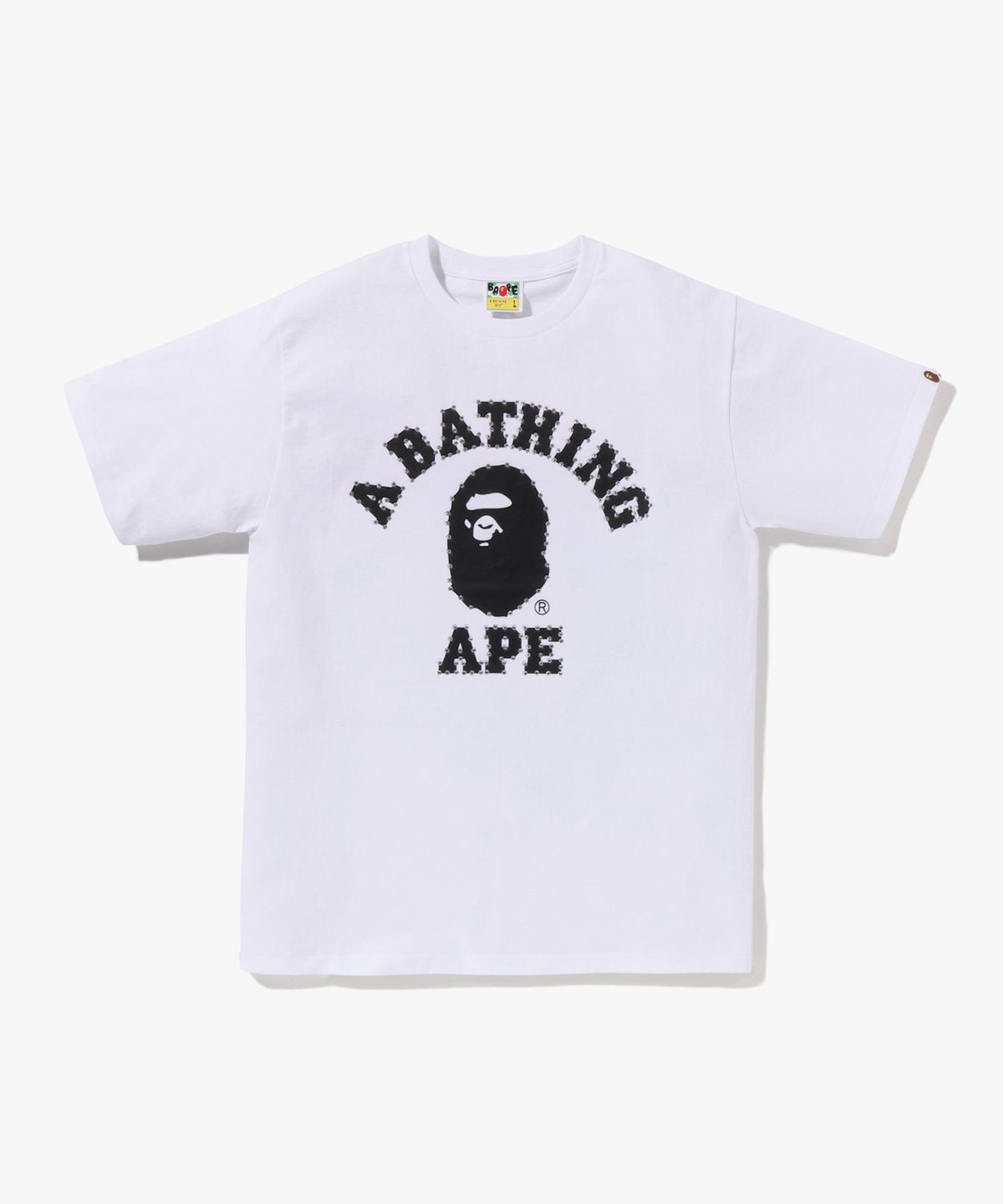 베이프(BAPE) 크리스탈 스톤 콜리지 티셔츠(W) WHITE