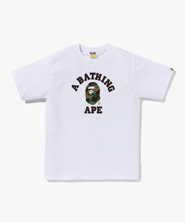 퍼스트 카모 콜리지 티셔츠(W) WHTIE/GREEN