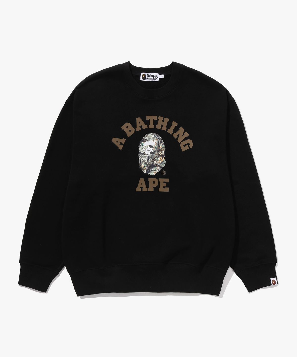 베이프(BAPE) 트리 엣지 카모 콜리지 릴렉스드 핏 크루넥 스웨트셔츠 #1(M) BLACK