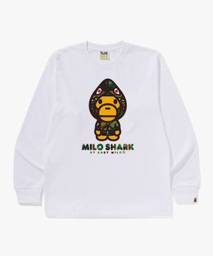 퍼스트 카모 마일로 샤크 FZH 롱슬리브 티셔츠(M) WHITE/GREEN