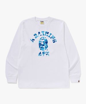 ABC 카모 콜리지 롱슬리브 티셔츠(M) WHITE/BLUE