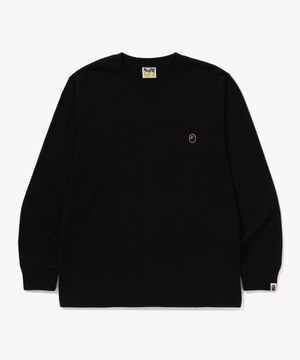 원 포인트 롱슬리브 티셔츠(M) BLACK