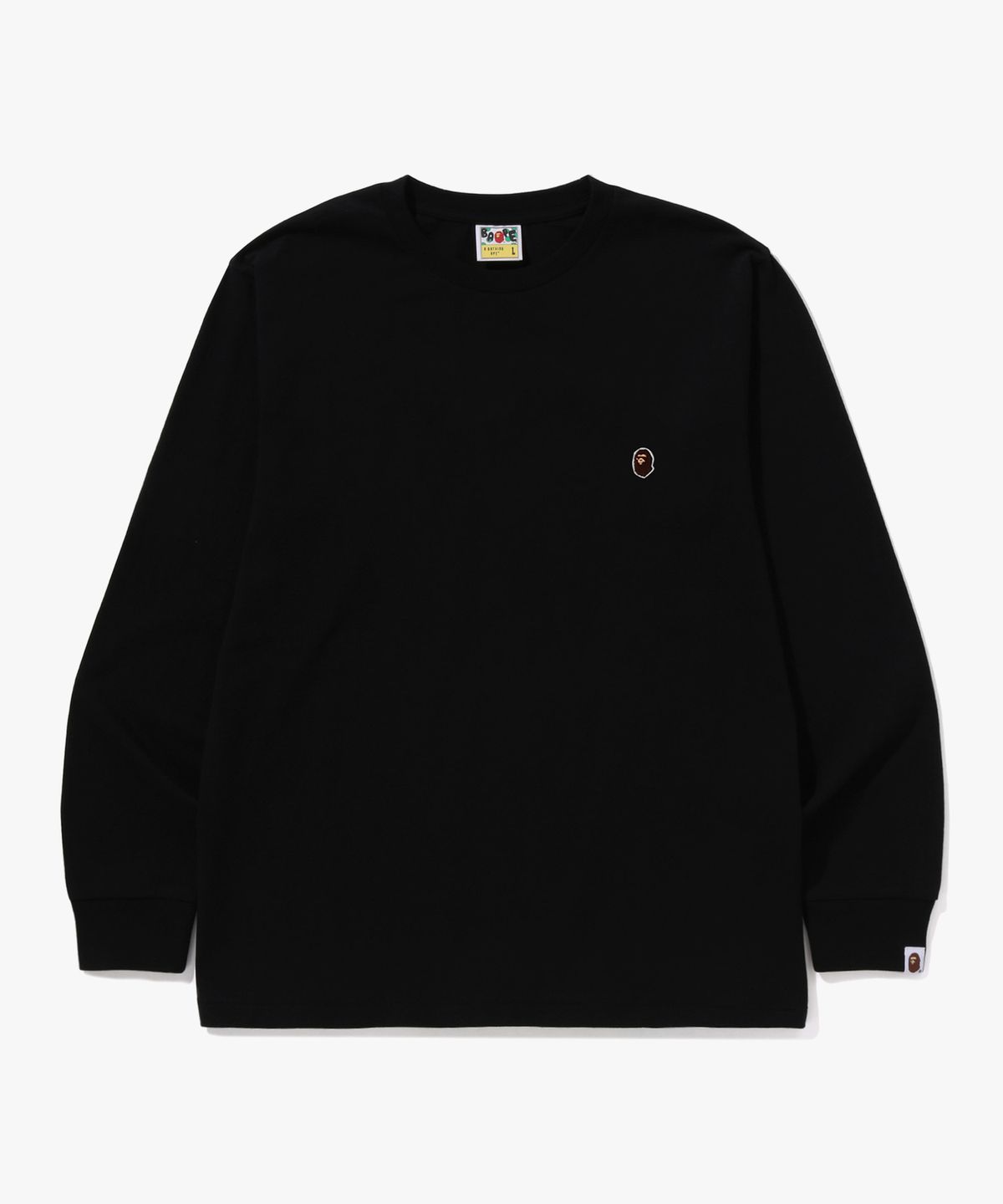 베이프(BAPE) 원 포인트 롱슬리브 티셔츠(M) BLACK