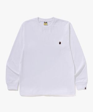 원 포인트 롱슬리브 티셔츠(M) WHITE