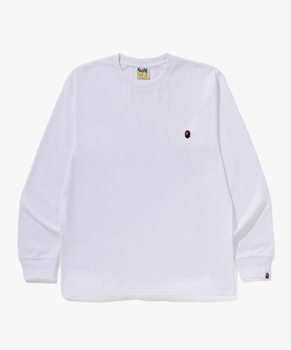 베이프(BAPE) 원 포인트 롱슬리브 티셔츠(M) WHITE