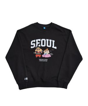 서울에 온 짱구와 짱아 스웨트셔츠