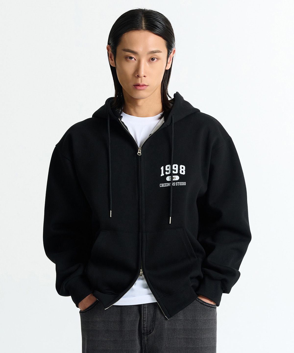 크레드먼스(CREEDMENS) 2-WAY 1998 creedmens studio 후드 집업(Black)