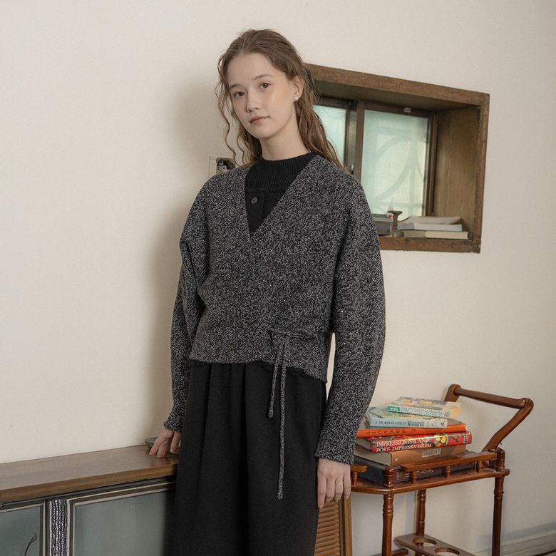 PM_Polka dot pattern waist knit top_2color