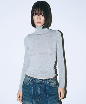 [ESSENTIAL] MINIMAL SPAN TURTLENECK_GRAY