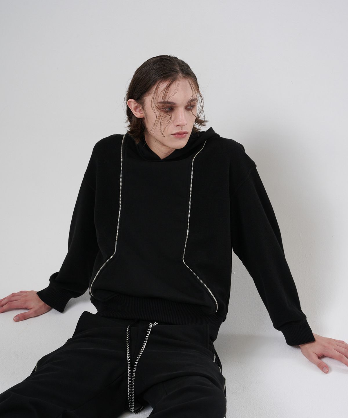 뉴이 뉴욕(NUYH NEWYORK) [PRET A PORTER] INSIDE OUT ZIPPER HOOD