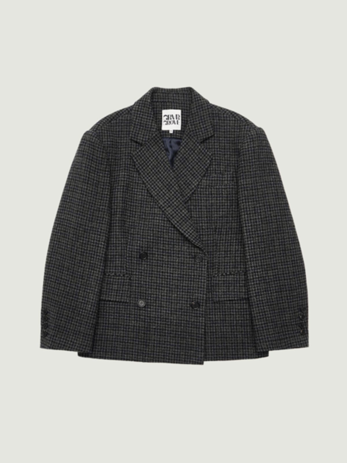 그로브(GROVE) HAZE CHECK JACKET (GRAY)