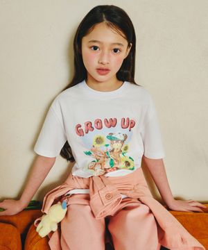 [슬로코스터 컬래버] 그로우 업 티셔츠 [화이트]