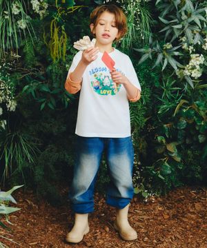 [슬로코스터 컬래버] 블룸블룸 티셔츠 [화이트]