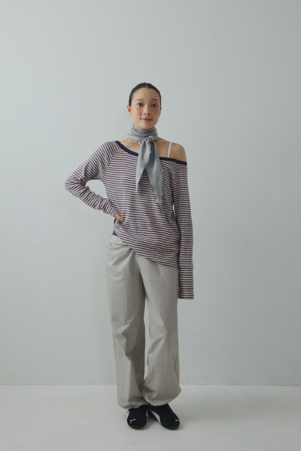 큐피도(KUPIDO) Étoile Tee _ Melange Violet