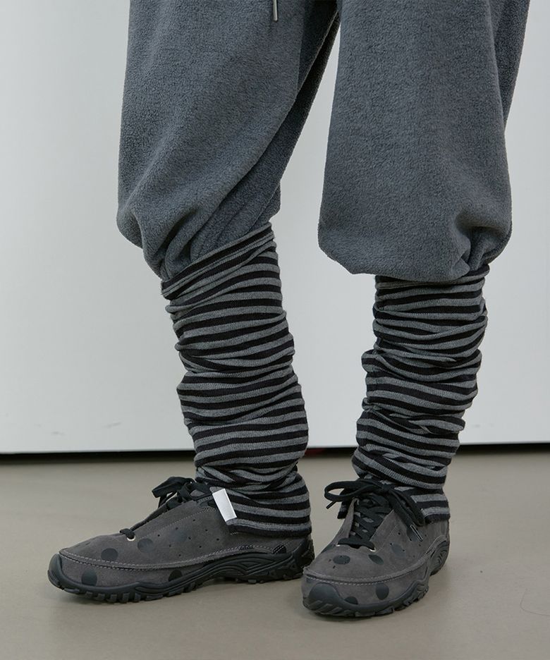 STRIPE LEG WARMER_BLACK/GREY