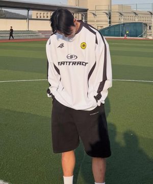 BART 미들 로고 럭비 져지_화이트