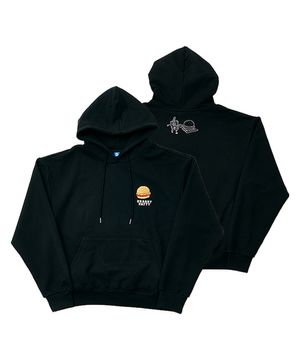 스폰지밥 게살버거 자수 후드티셔츠