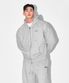CHROME B FLEECE HOODIE ZIP-UP [MELANGE GREY]