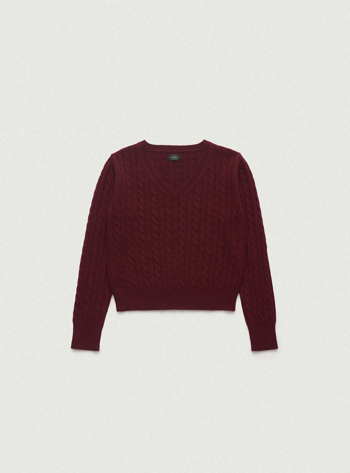 더바넷(THEBARNNET) Soft Cashmere V-neck Knit_Burgundy