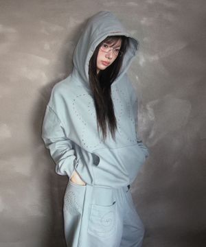 SYMBOL STUD PIGMENT HOODIE MINT