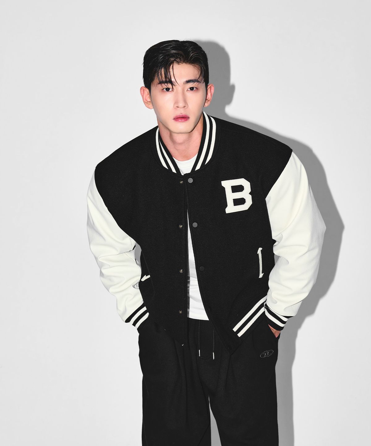 본투윈(BORN TO WIN) ATHLETIC VARSITY QUILTED JACKET [BLACK]
