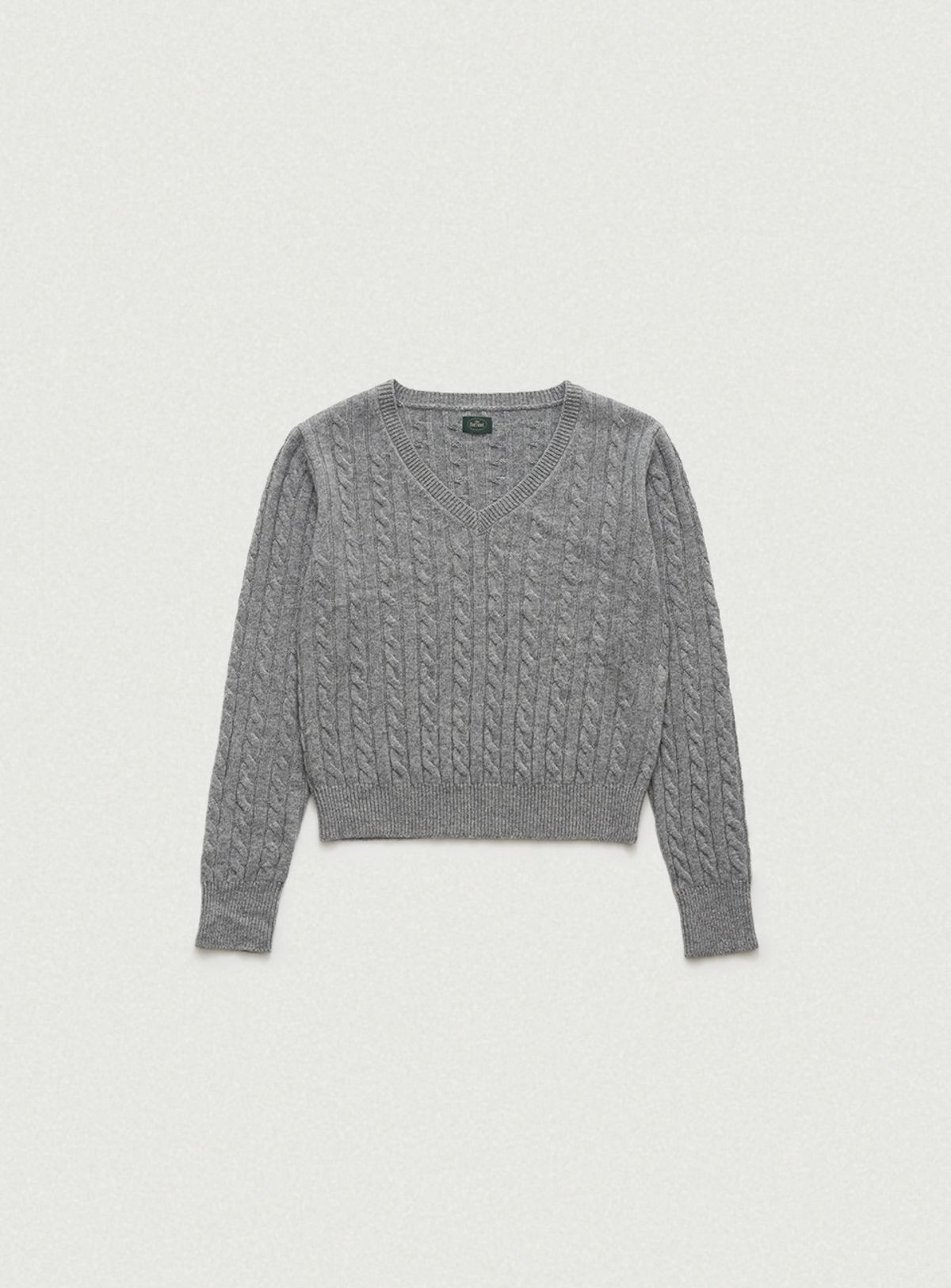 더바넷(THEBARNNET) Soft Cashmere V-neck Knit_Melange Grey